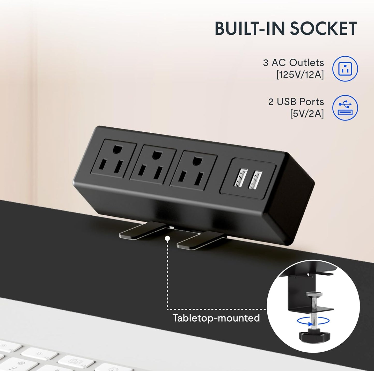 EN2 Whole-Piece Standing Desk with Clamp Power Strip, 55 X 28” Electric Stand up Height Adjustable Desk with Cable Management (Gray Frame + 55" Mahogany Top, 2 Packages)