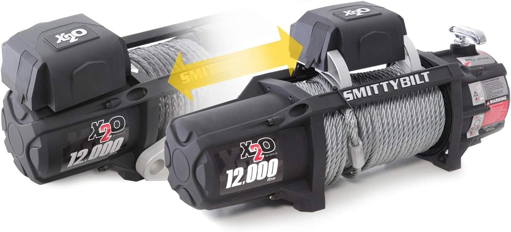 X2O - Waterproof Steel Cable Winch - 12000 Lb. Load Capacity