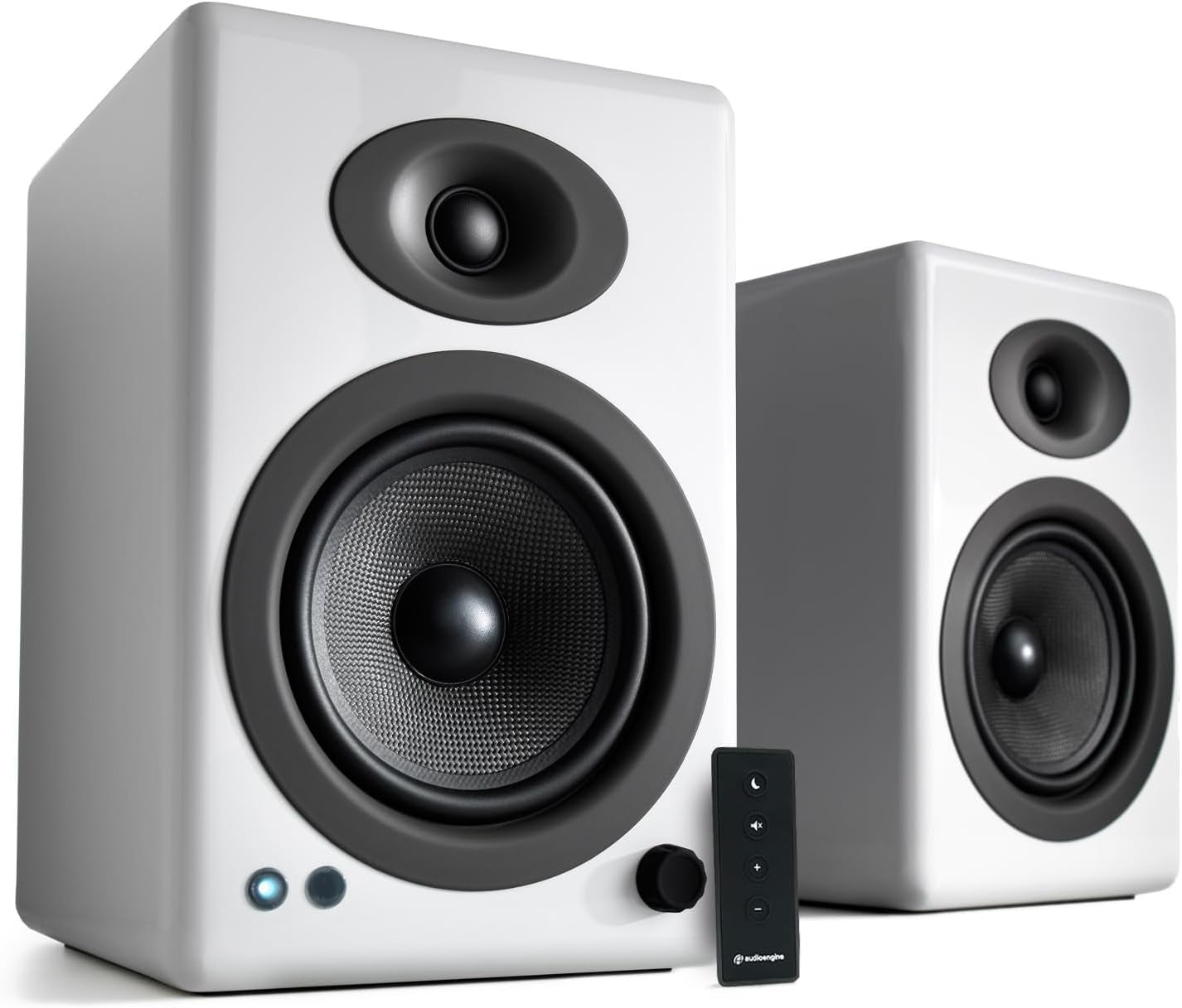 A5 Powered Bookshelf Speakers - Premium 150W Stereo Speakers for Music, Gaming, Turntables, Home Theater Systems - Powerful Studio Monitors