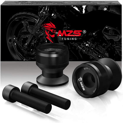 8MM Swingarm Spools Sliders Stand Universal M8 Black Compatible with CBR 600 F2 F3 F4 F4I CBR600RR CBR1000RR GSXR600 GSXR750 GSXR1000 GSXS750 SV650 ZX6R ZX10R Z650 Z900 Z1000 EX400 EX650 Daytona