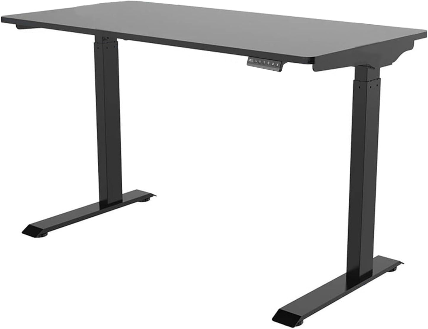 Essential Standing Desk Quick Install 48 X 24 Inches Whole-Piece Desk Board Electric Height Adjustable Desk with Memory Controller(Black Frame + 48" Black Top)