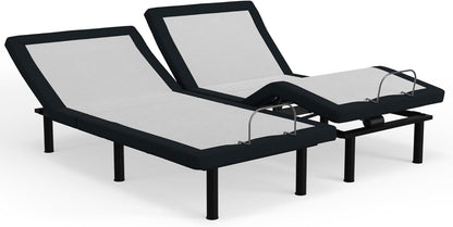 Split King E4 Adjustable Bed Base Frame with Zero Gravity, Massage, Anti-Snore, Dual USB Charging, under Bed Nightlight