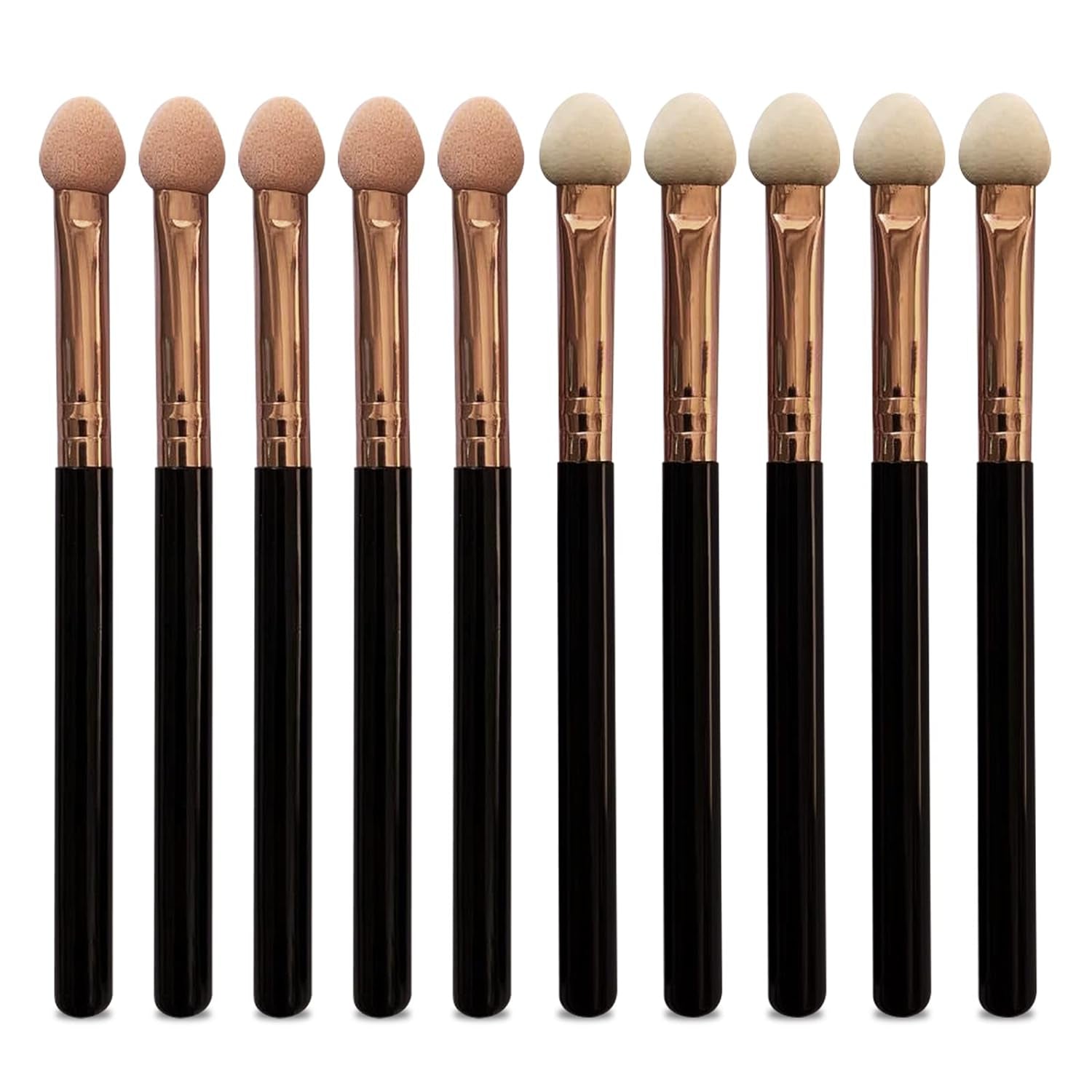 Makeup Brushes Set for Women Professional, 10Pcs Sponge Eyeshadow Brush Sets Applicator Double Sided Reusable