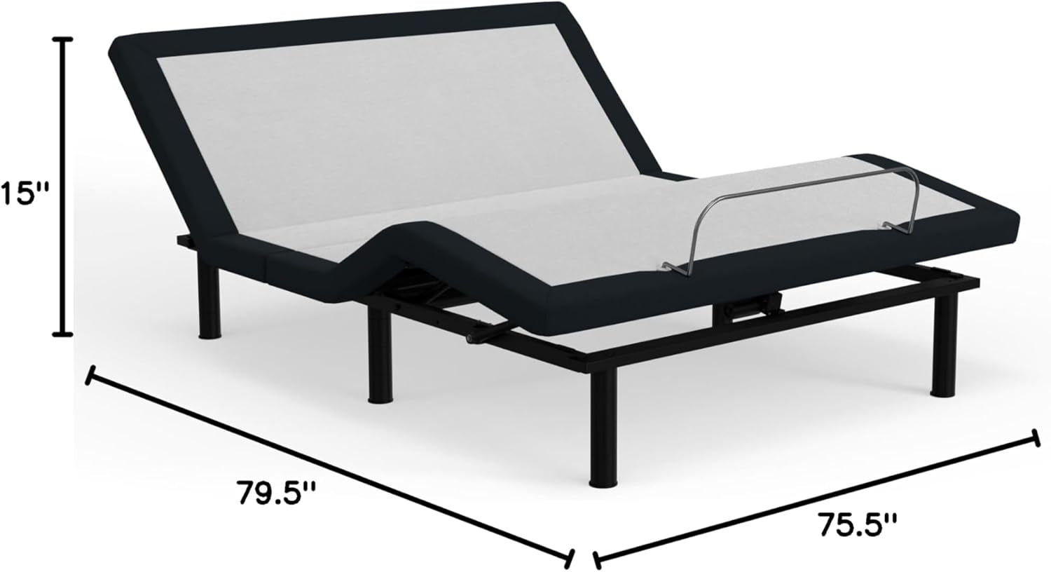 King E3 Adjustable Bed Base Frame with Head and Foot Incline, Wireless Remote Control, Easy Assembly, and 10 Year Warranty